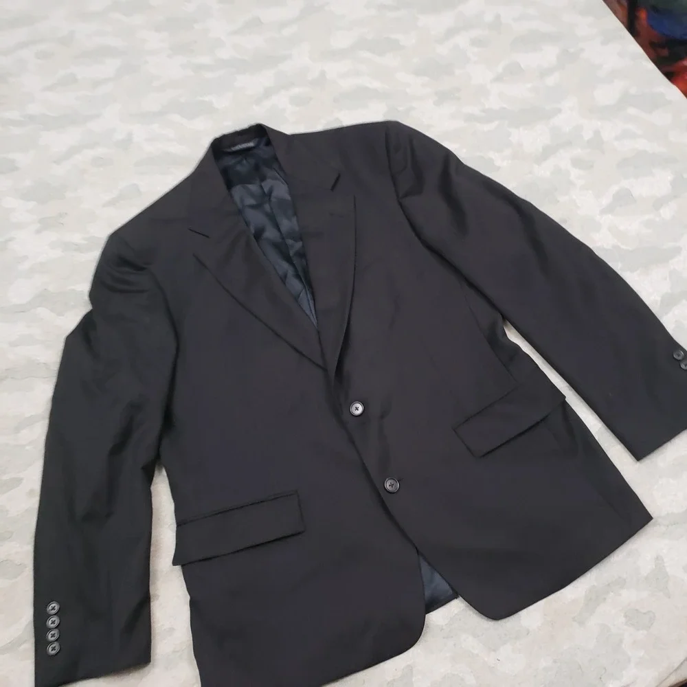 Vintage Burberry's Blazer Mens 40R Blue Super 100s Wool‎
